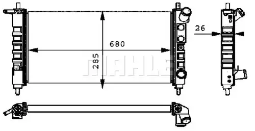 воден радиатор MAHLE CR 313 000P