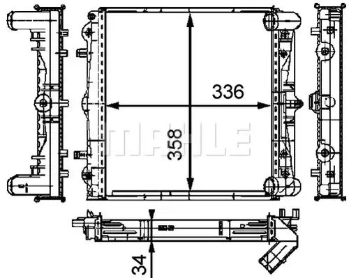 воден радиатор MAHLE CR 383 000P