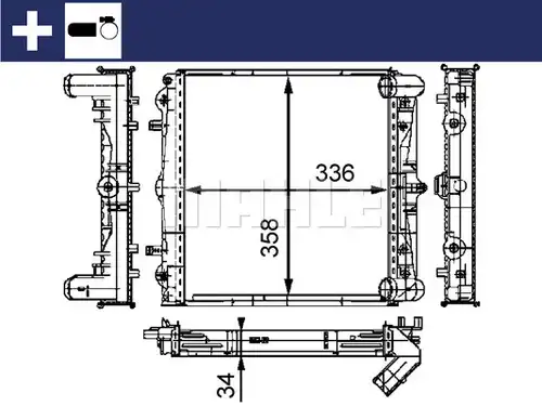 воден радиатор MAHLE CR 383 000S