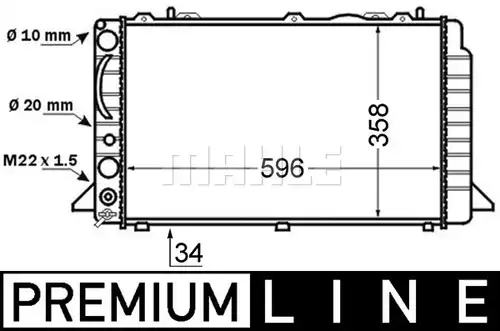 воден радиатор MAHLE CR 396 000P