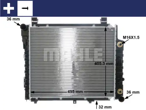 воден радиатор MAHLE CR 406 000S