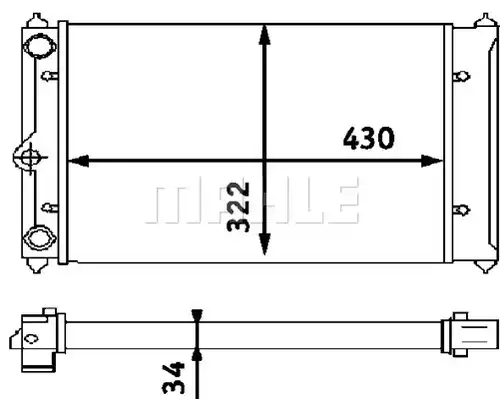 воден радиатор MAHLE CR 408 000S