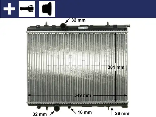 воден радиатор MAHLE CR 524 000S