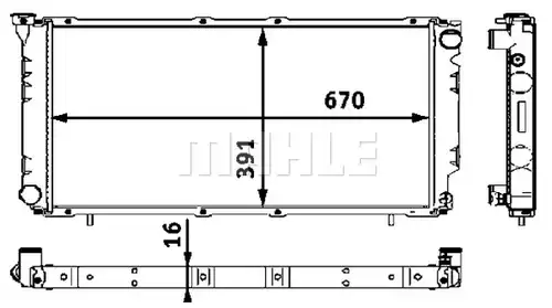 воден радиатор MAHLE CR 541 000S