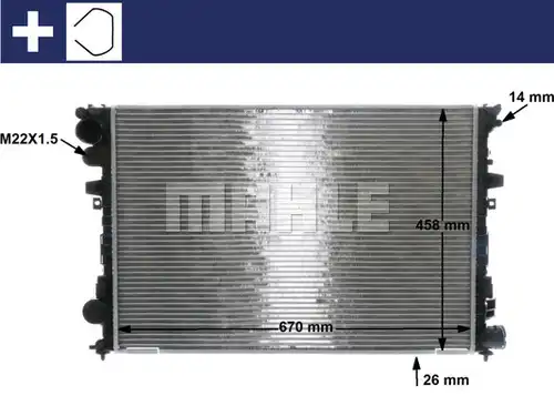 воден радиатор MAHLE CR 587 000S
