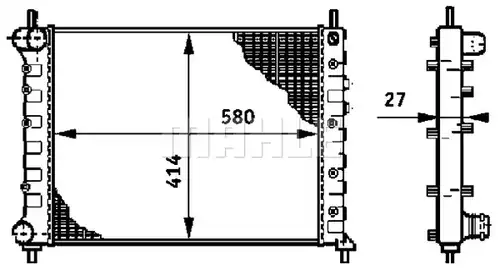 воден радиатор MAHLE CR 588 000S