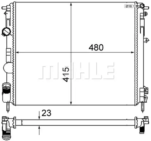 воден радиатор MAHLE CR 605 000S