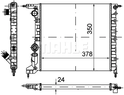 воден радиатор MAHLE CR 615 000P