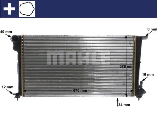 воден радиатор MAHLE CR 624 000S