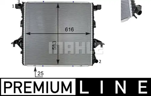 воден радиатор MAHLE CR 81 000P