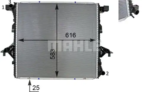 воден радиатор MAHLE CR 81 000S