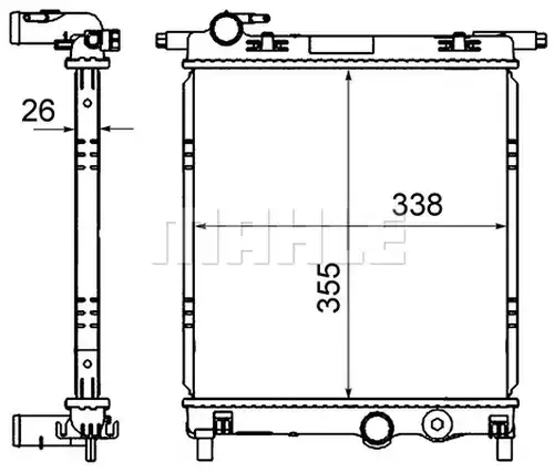 воден радиатор MAHLE CR 831 000S