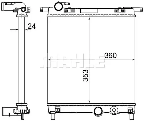 воден радиатор MAHLE CR 831 001S