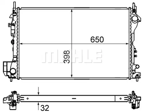 воден радиатор MAHLE CR 834 000S