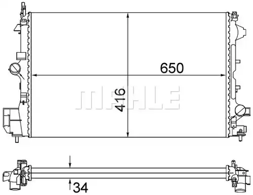 воден радиатор MAHLE CR 835 001S