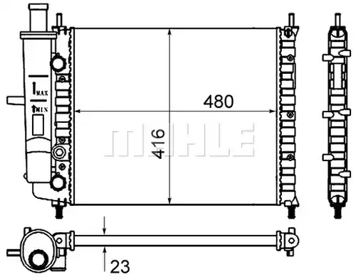 воден радиатор MAHLE CR 838 000S