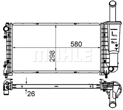 воден радиатор MAHLE CR 843 000S