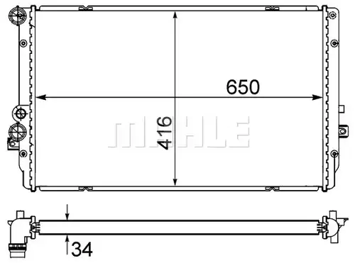воден радиатор MAHLE CR 854 000S