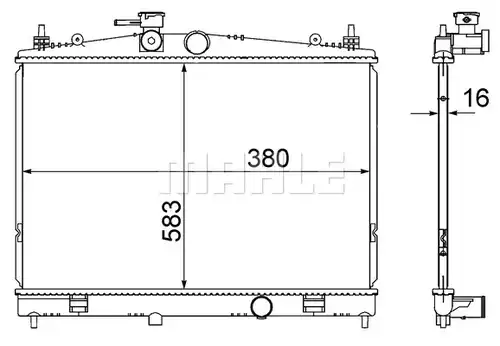 воден радиатор MAHLE CR 856 000S