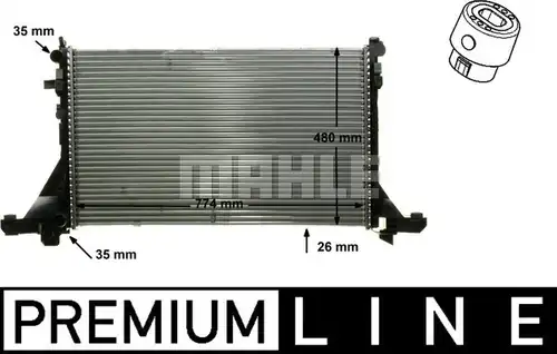 воден радиатор MAHLE CR 866 000P