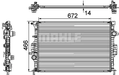 воден радиатор MAHLE CR 906 000P