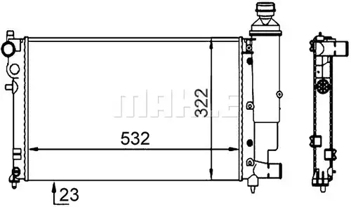 воден радиатор MAHLE CR 91 000S