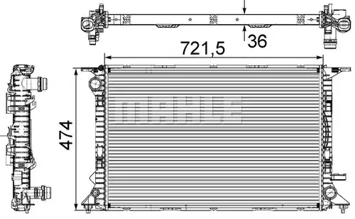 воден радиатор MAHLE CR 911 000S