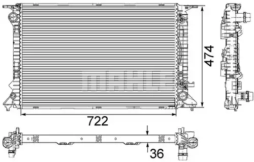 воден радиатор MAHLE CR 912 000S