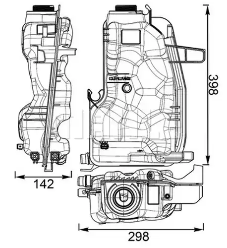 разширителен съд, охладителна течност MAHLE CRT 76 000S