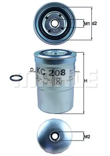 горивен филтър MAHLE KC 208
