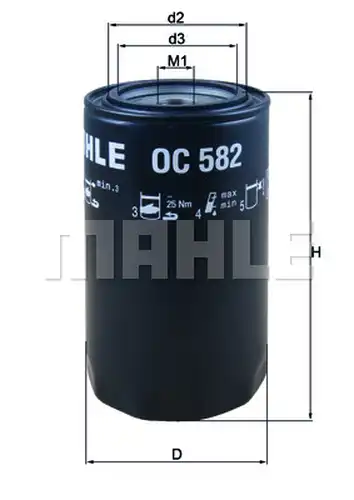 маслен филтър MAHLE OC 582