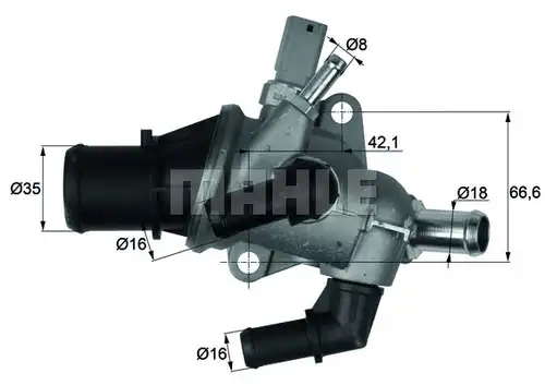 термостат, охладителна течност MAHLE TI 158 83