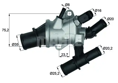 термостат, охладителна течност MAHLE TI 162 88