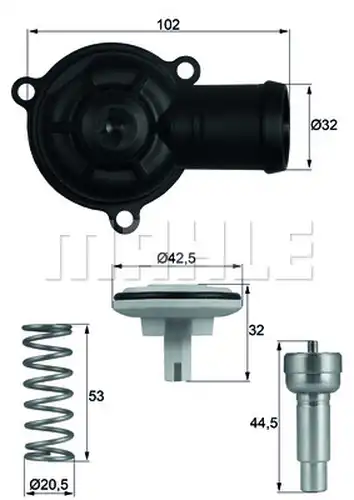 термостат, охладителна течност MAHLE TI 220 87D