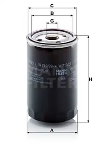маслен филтър MANN-FILTER W 719/29