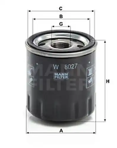 маслен филтър MANN-FILTER W 8027