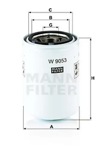 хидравличен филтър, автоматична предавателна кутия MANN-FILTER W 9053