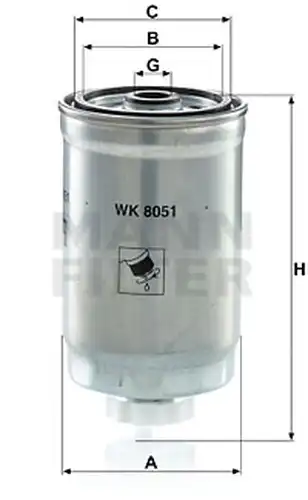 горивен филтър MANN-FILTER WK 8051