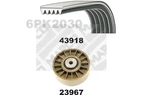комплект пистов ремък MAPCO 23918