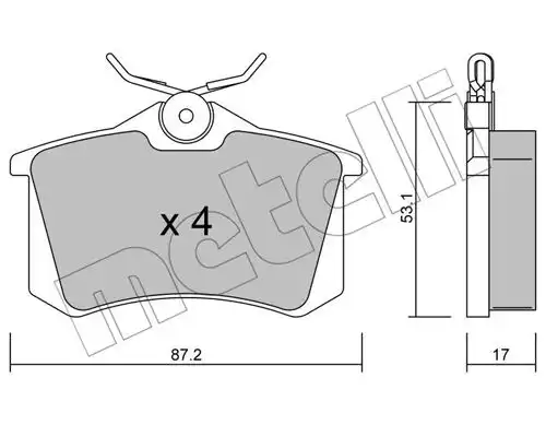 накладки METELLI 22-0100-1