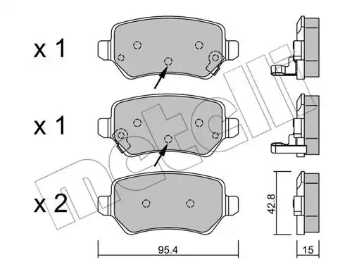 накладки METELLI 22-0542-2