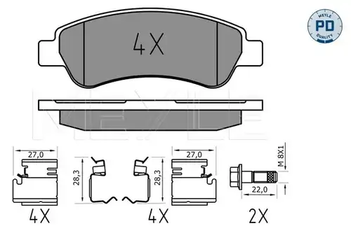 накладки MEYLE 025 244 6519/PD