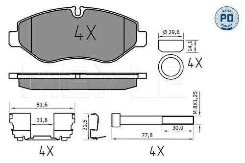 накладки MEYLE 025 292 2920/PD