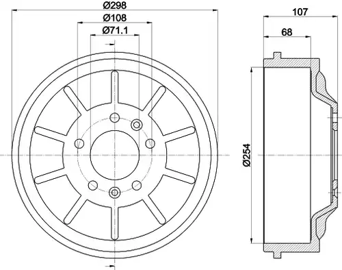 спирачен барабан MINTEX MBD310
