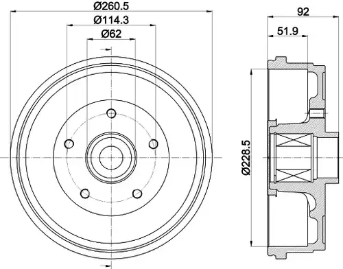 спирачен барабан MINTEX MBD426