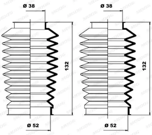 комплект маншон, кормилно управление MOOG K150100