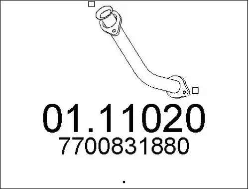 изпускателна тръба MTS 01.11020