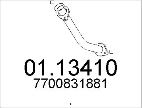 изпускателна тръба MTS 01.13410