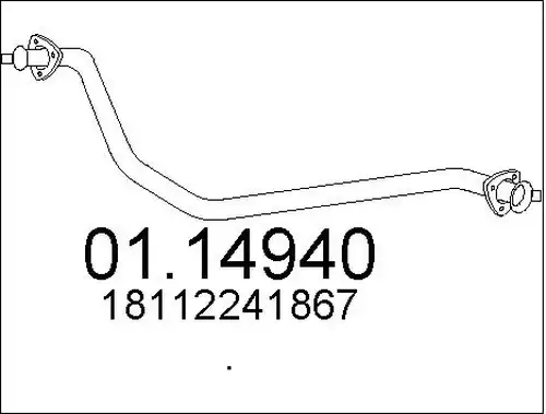 изпускателна тръба MTS 01.14940