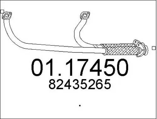 изпускателна тръба MTS 01.17450
